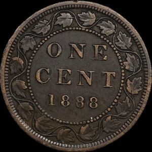 Vintage 1 cent Canadian Coin 1888❤️